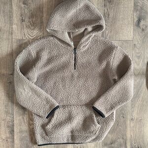 Old Navy Sherpa Hoody 3/4 Zip Fleece - Large 10/12
